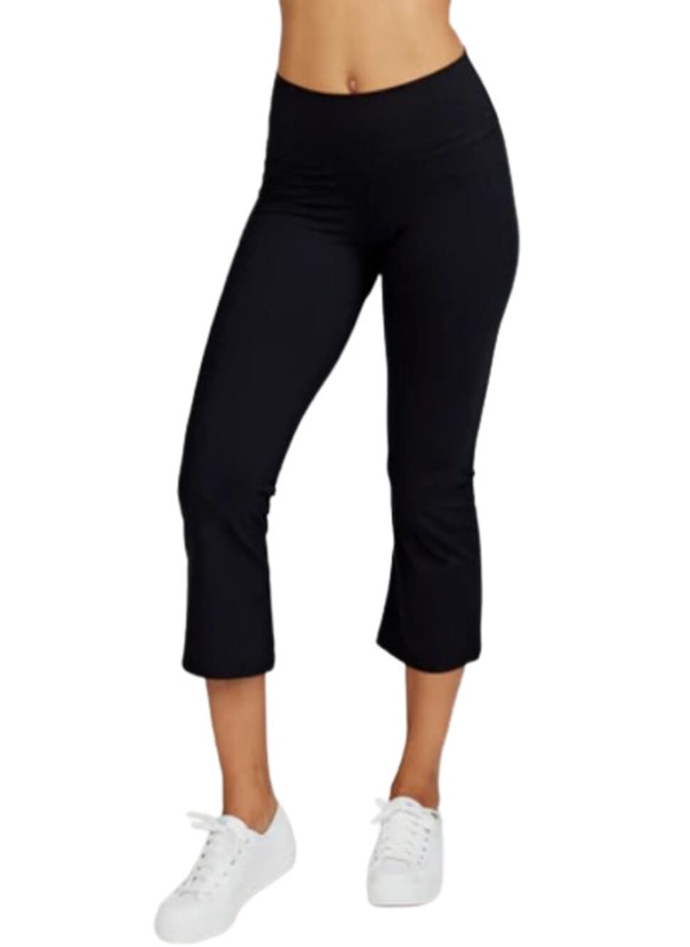 TASC Women's ALLways Crop Yoga Pants Small Black Stretch Elastic Waist NWT